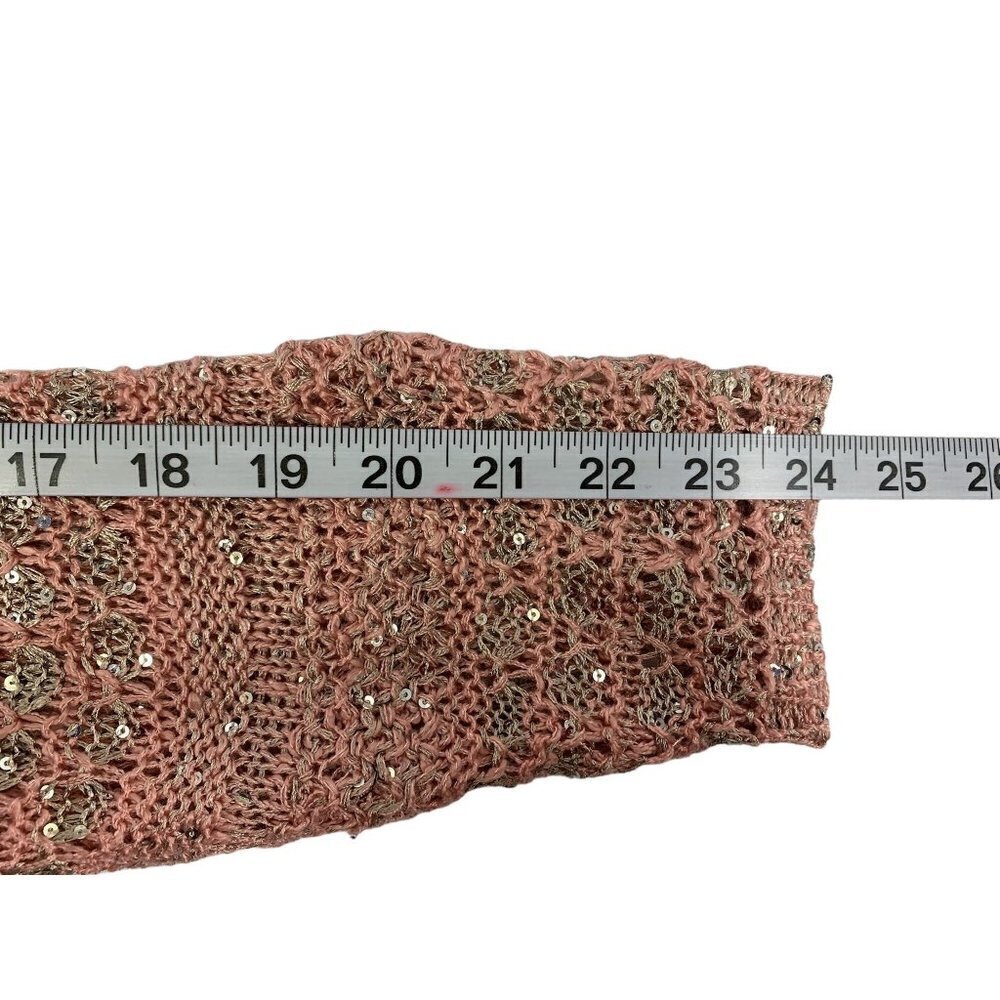 Dressbarn Women's Metallic Pink Sweater Top - Picture 7 of 8